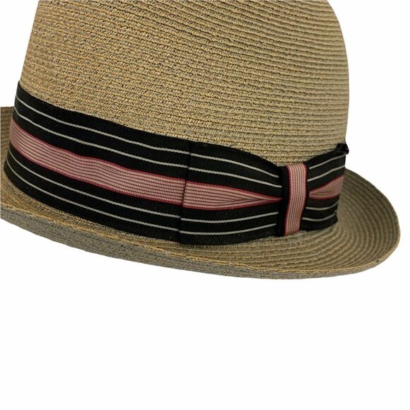 Biltmore Milan Men's Classic Straw Fedora Made in Canada - Picture 3 of 9